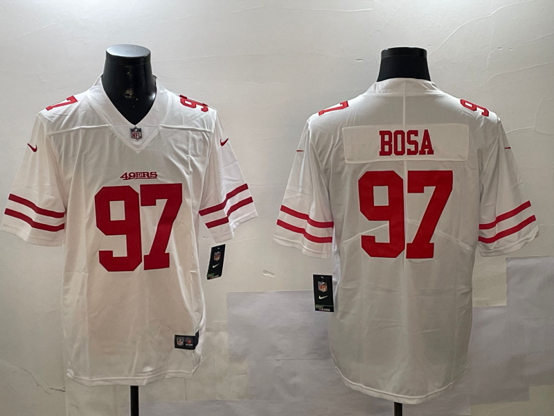 Men's San Francisco 49ers #97 Nick Bosa Player Jerseys White