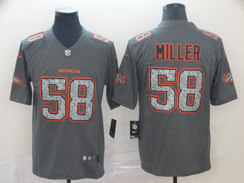 Men's Denver Broncos Von Miller #58 Gray Game Jerseys