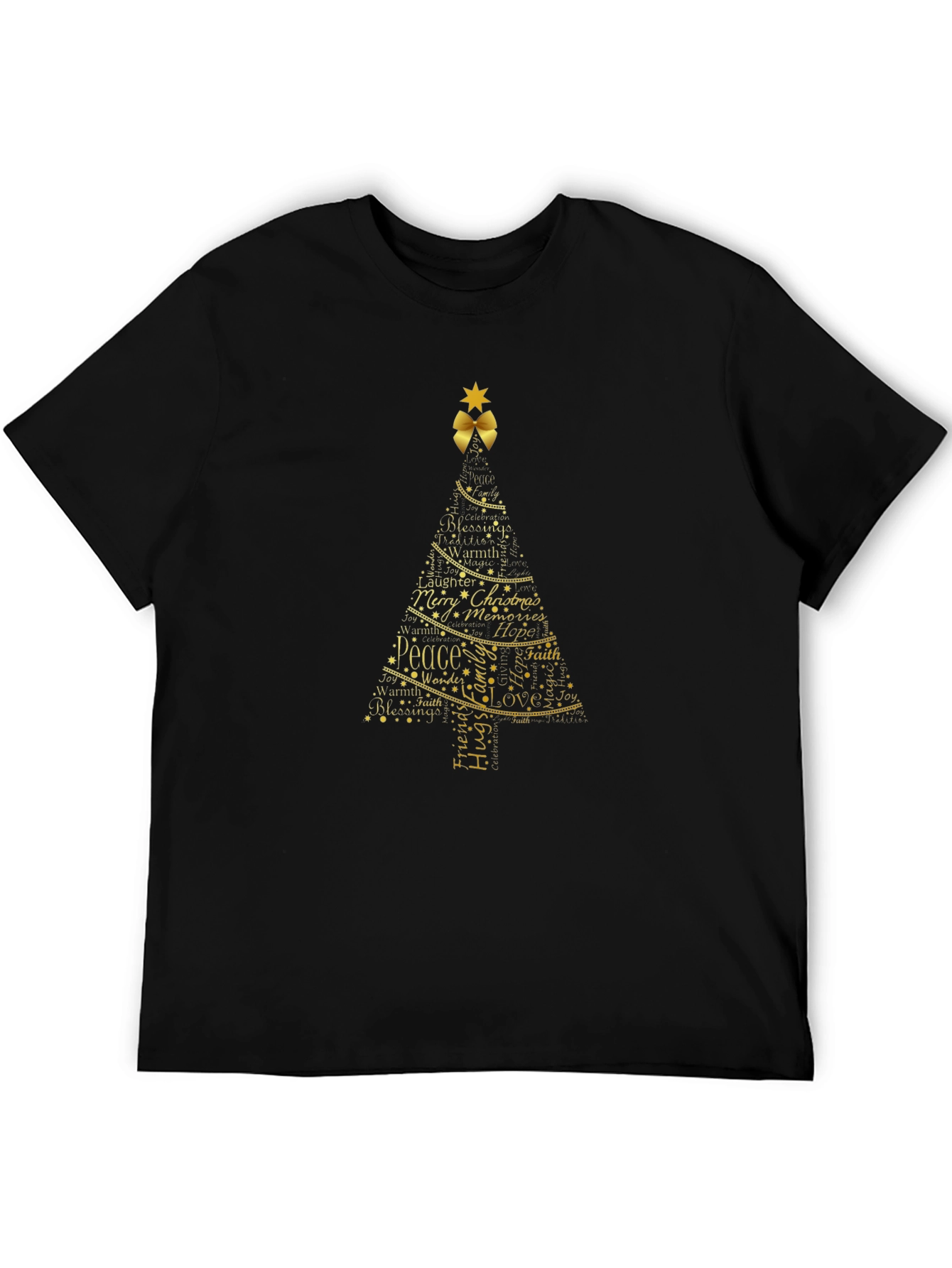 Christmas Tree Word Art Tee