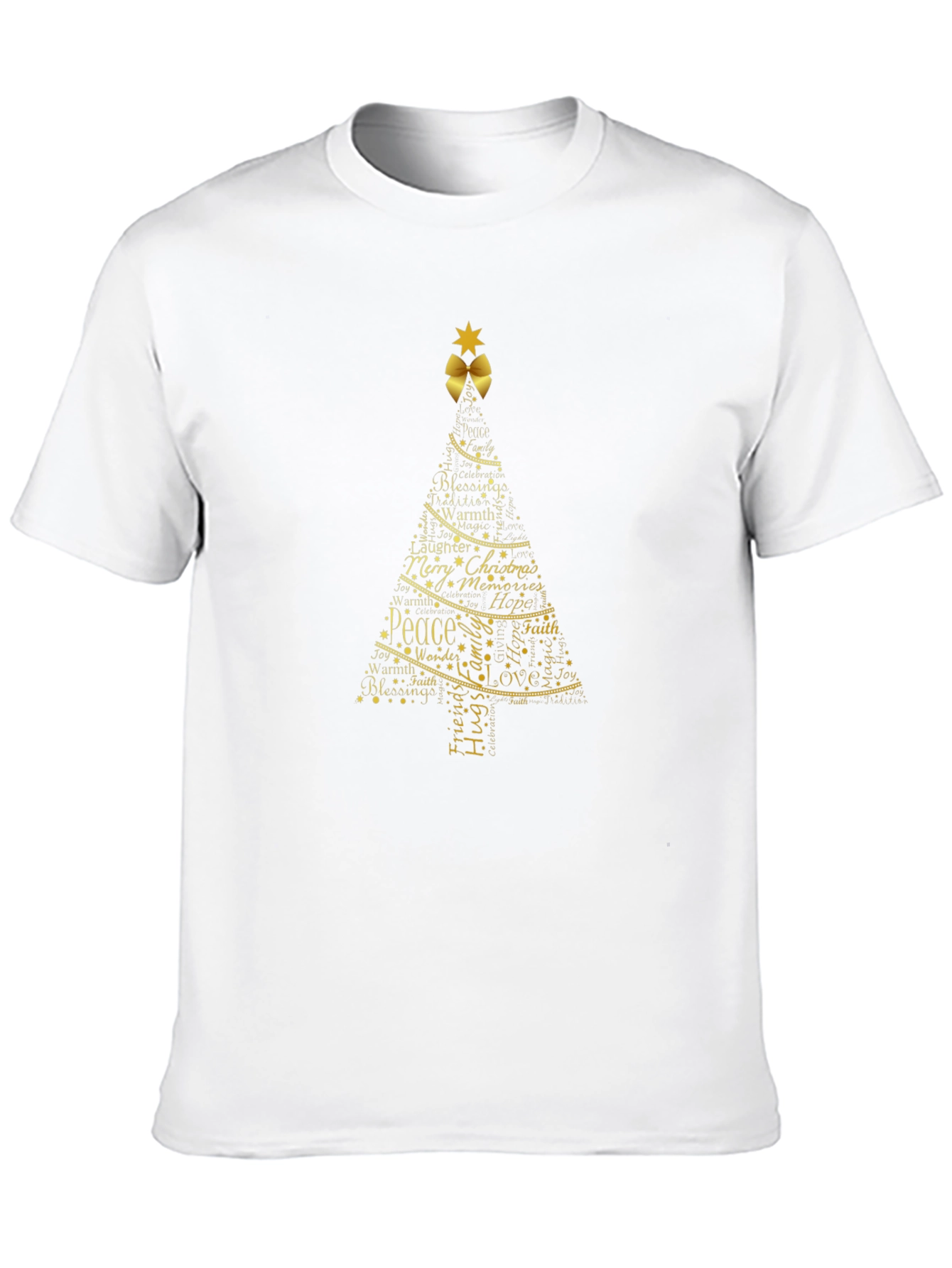 Christmas Tree Word Art Tee