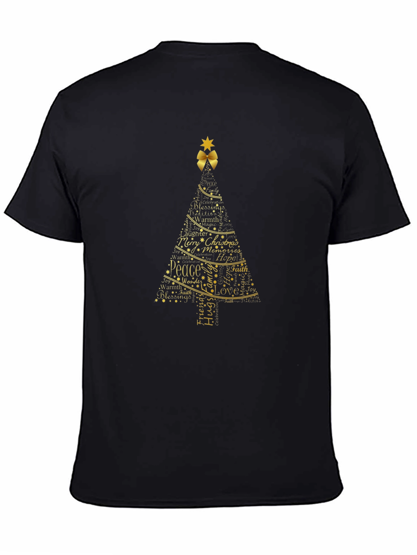 Christmas Tree Word Art Tee