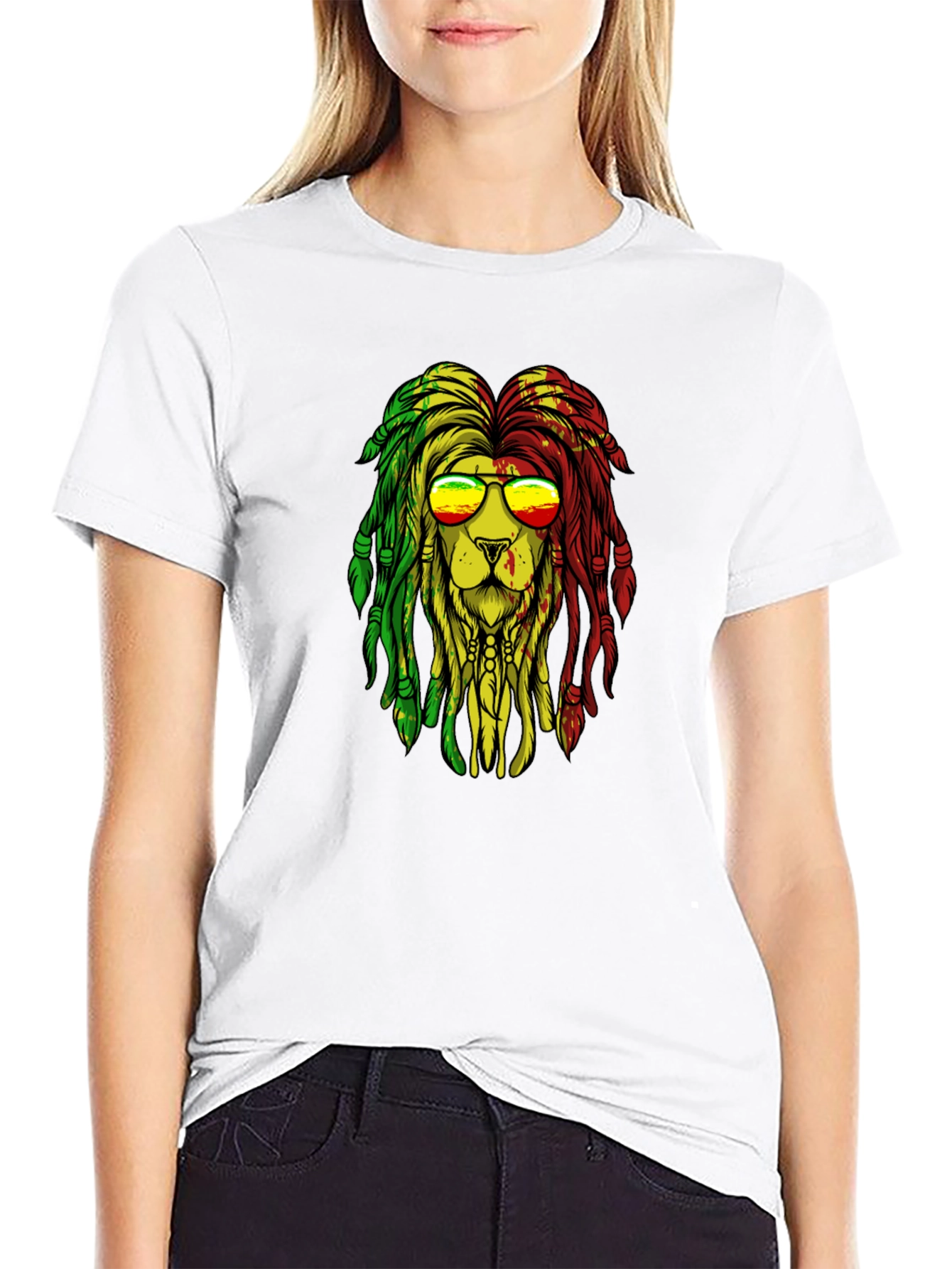 Rasta Lion Graphic Tee - Cool Reggae Style