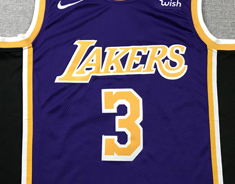 Men's Los Angeles Lakers Anthony Davis Purple #3 Swingman Jerseys