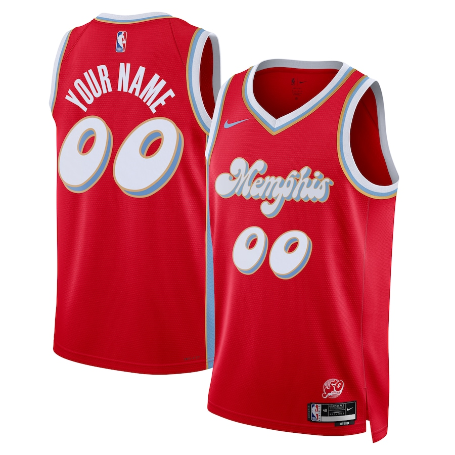 Men's Memphis Grizzlies Red 2024/25 Custom Swingman Jerseys - City Edition