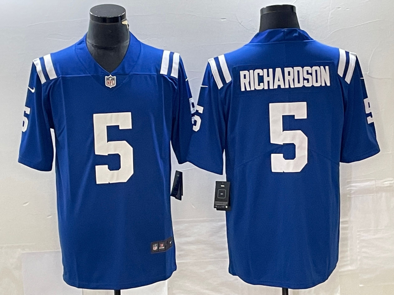 Men's Indianapolis Colts Anthony Richardson #5 Royal 2023 NFL Draft First Round Pick Game Jerseys