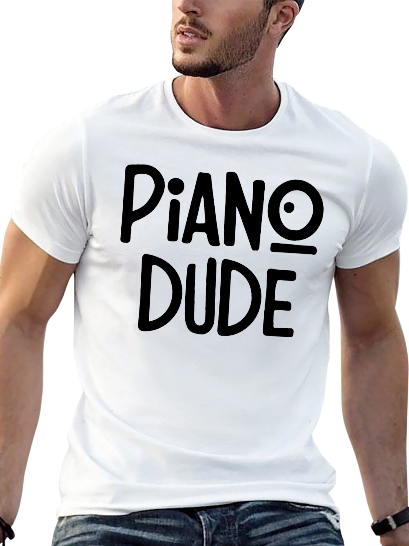 Piano Dude Graphic T-Shirt - Black