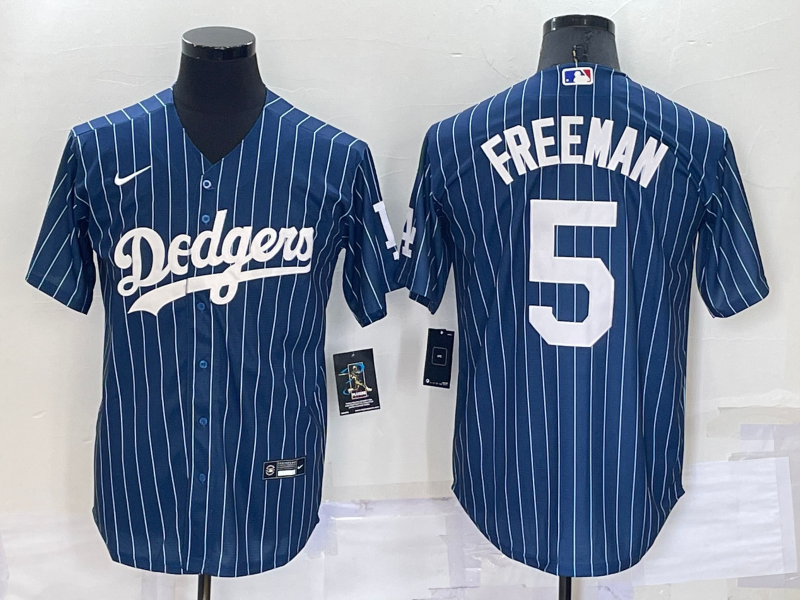 Men's Los Angeles Dodgers Freddie Freeman #5 Blue Player Game Jerseys