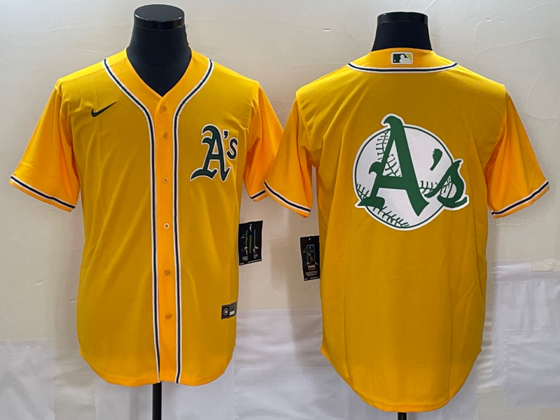 Men's Oakland Athletics Gold Alternate Replica Team Jerseys