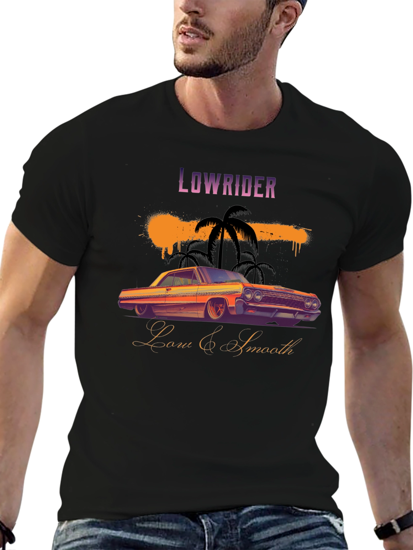 Lowrider Car Graphic T-Shirt