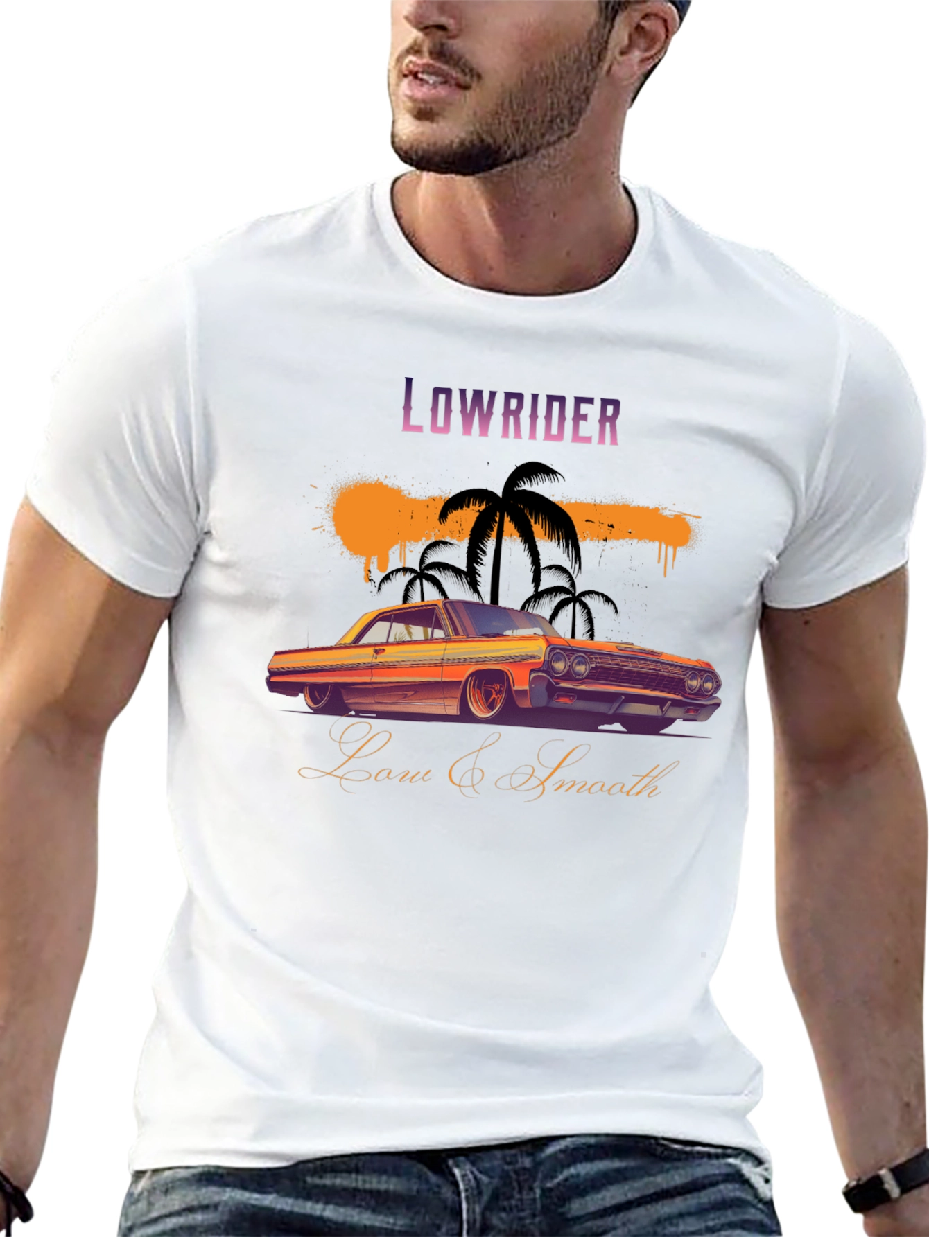 Lowrider Car Graphic T-Shirt