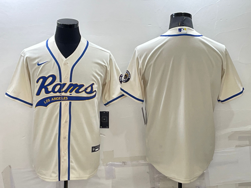 Men's Los Angeles Rams Bone Blank Jerseys