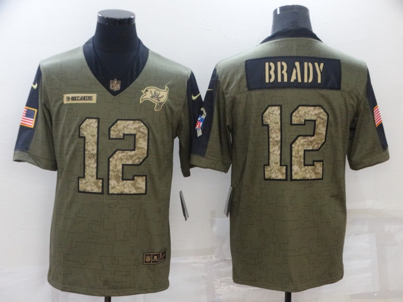 Men's Tampa Bay Buccaneers Tom Brady #12 Brown Game Jerseys