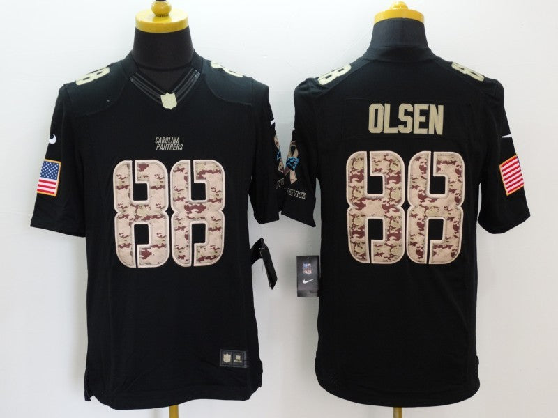 Men's Carolina Panthers Greg Olsen #88 Black Game Player Jerseys