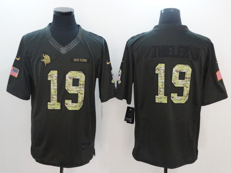 Men's Minnesota Vikings Adam Thielen #19 Black Authentic Game Jerseys