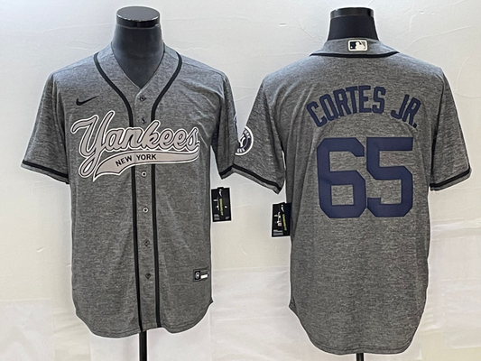 Men's New York Yankees Nestor Cortes Jr. #65 Gray Game Jerseys Joint Edition