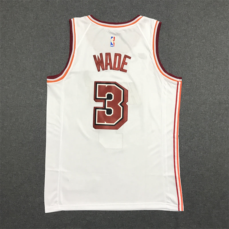 Men's Miami Heat Dwyane Wade #3 White 2022/23 Swingman Jerseys - Classic Edition
