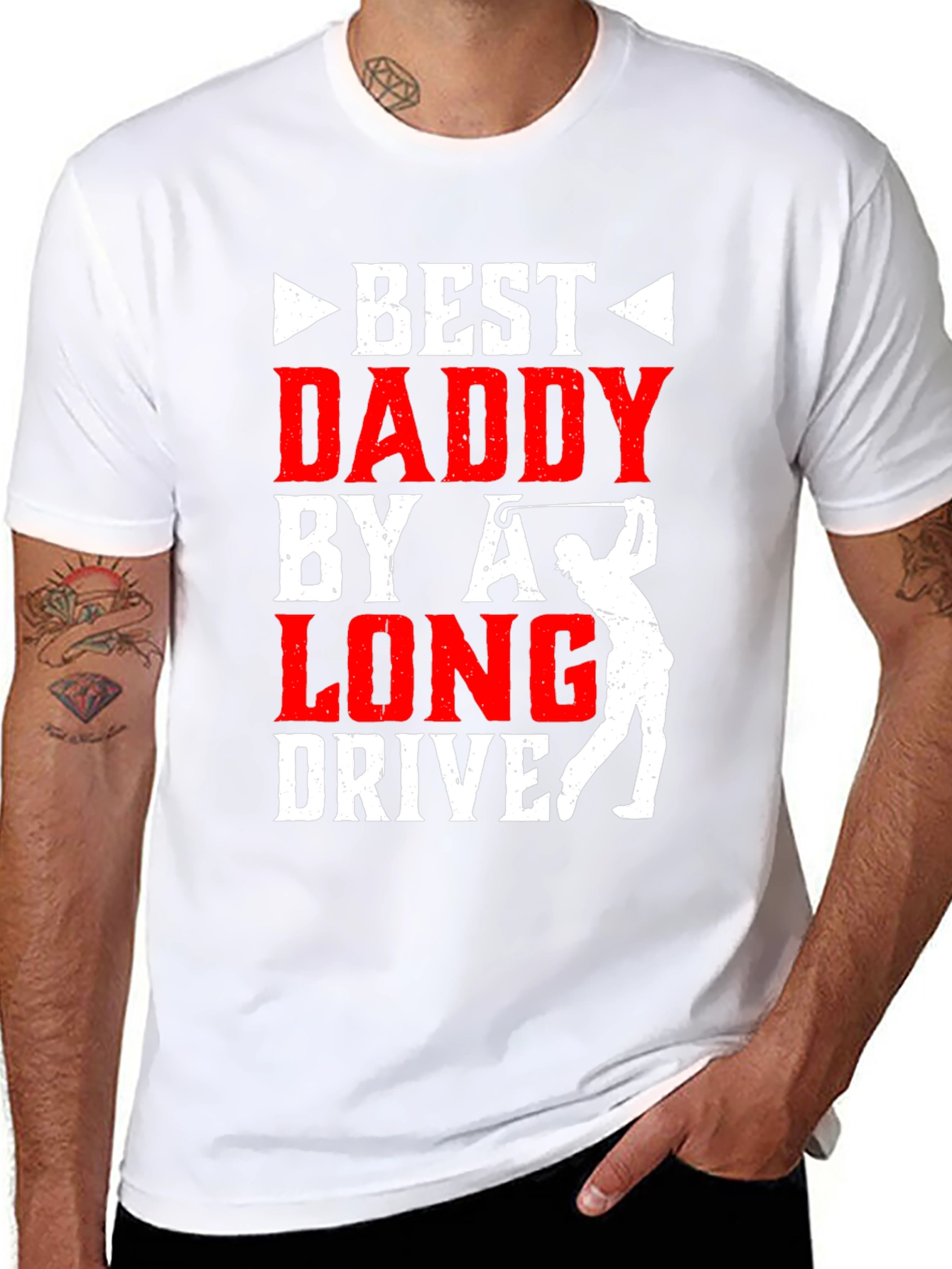 Best Daddy by a Long Drive Golf T-Shirt