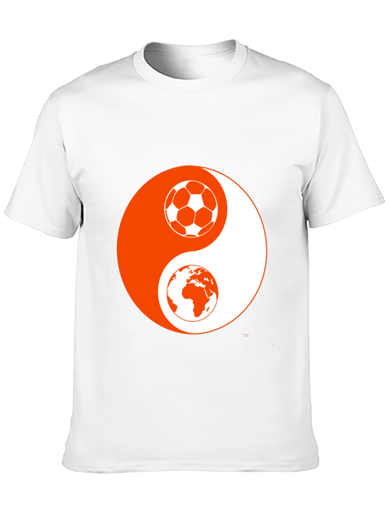 Yin Yang Soccer & Earth Black Graphic Tee