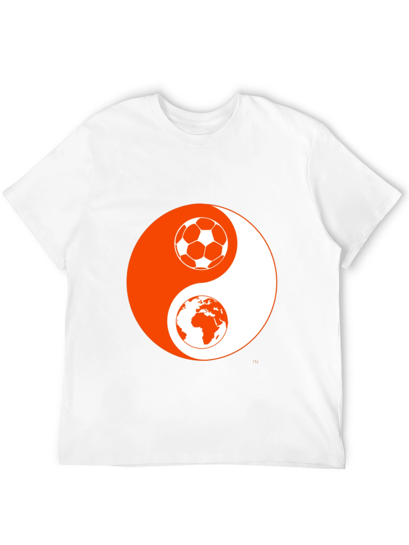 Yin Yang Soccer & Earth Black Graphic Tee