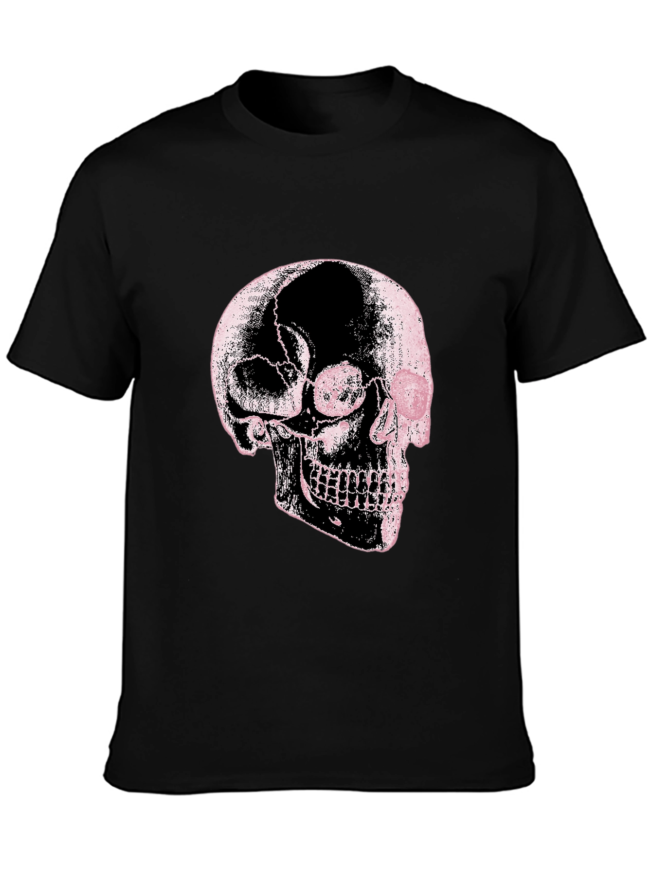 Skull Graphic Print Black Tee