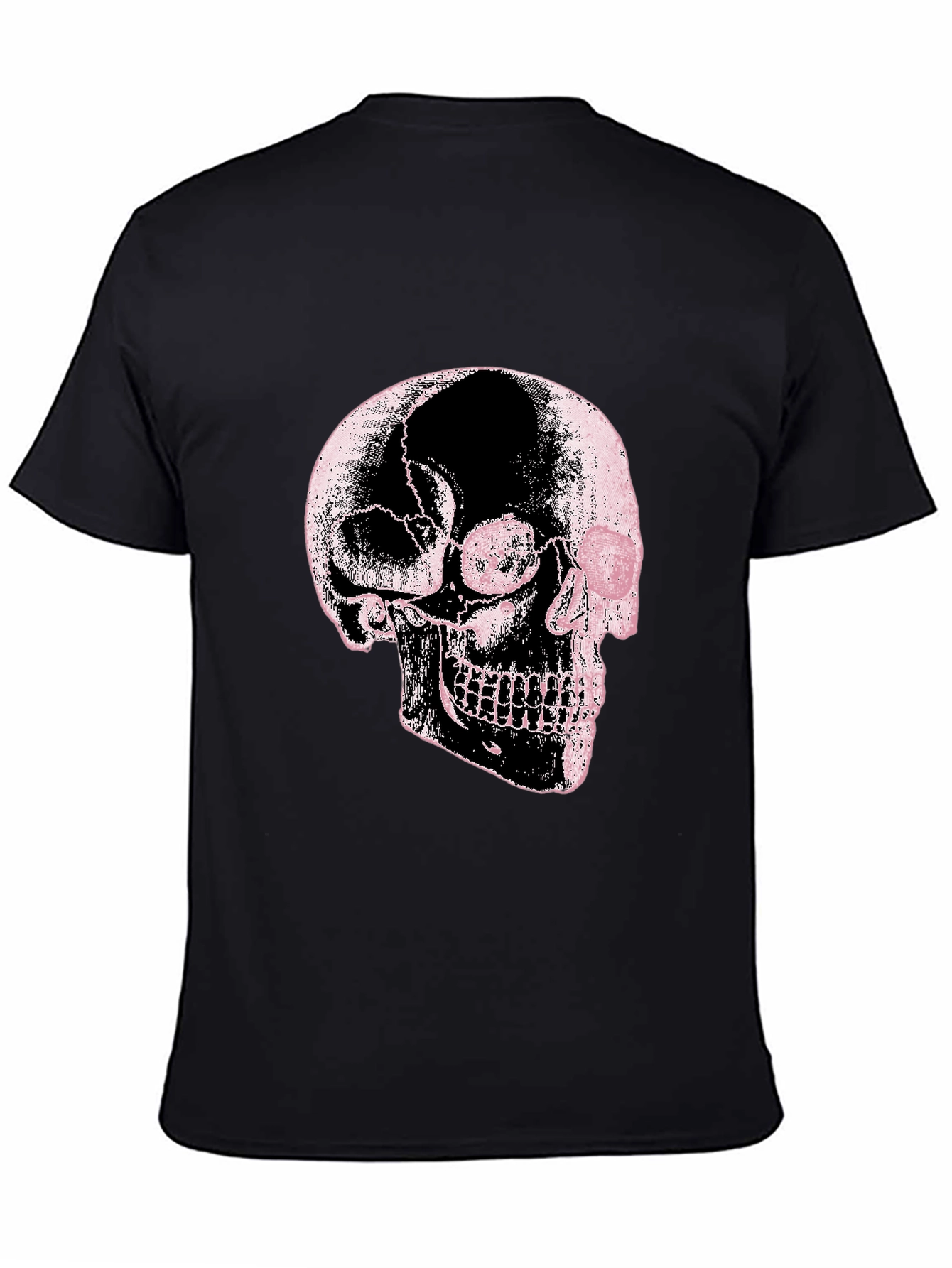 Skull Graphic Print Black Tee
