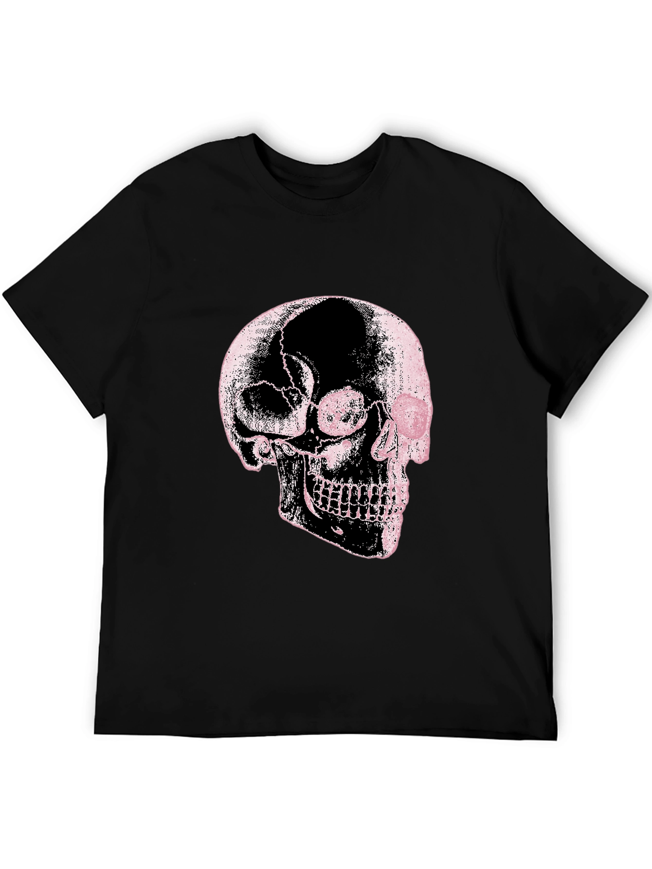 Skull Graphic Print Black Tee
