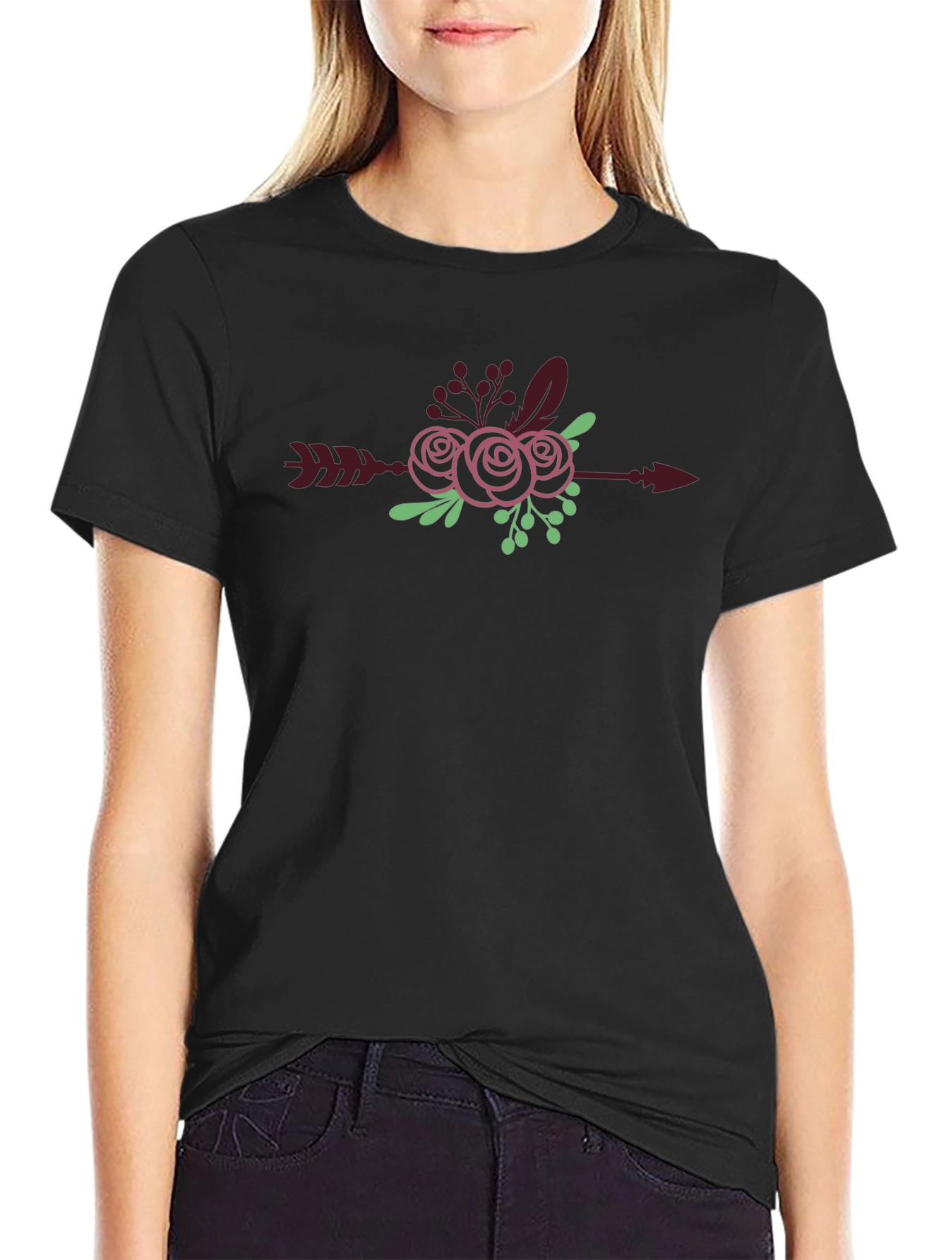 Floral Arrow Graphic Tee - Stylish Casual Wear