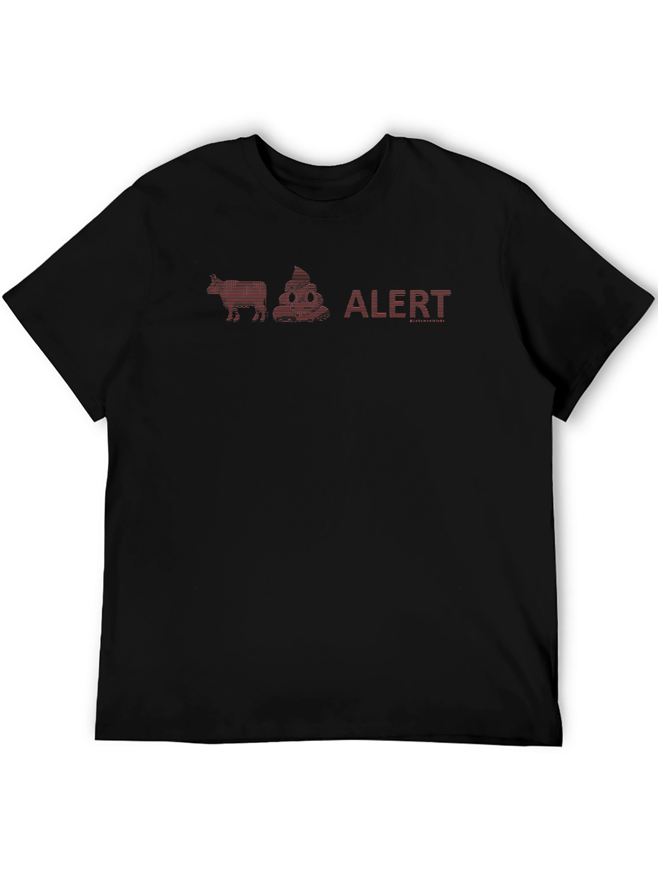 Cow Dung Alert Black T-Shirt