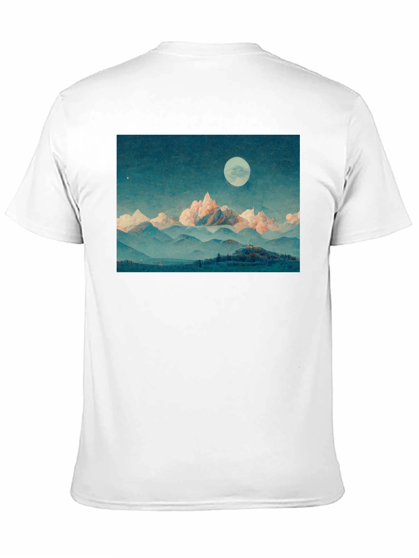 Mountain Moonscape Graphic Tee - Unisex Black T-Shirt