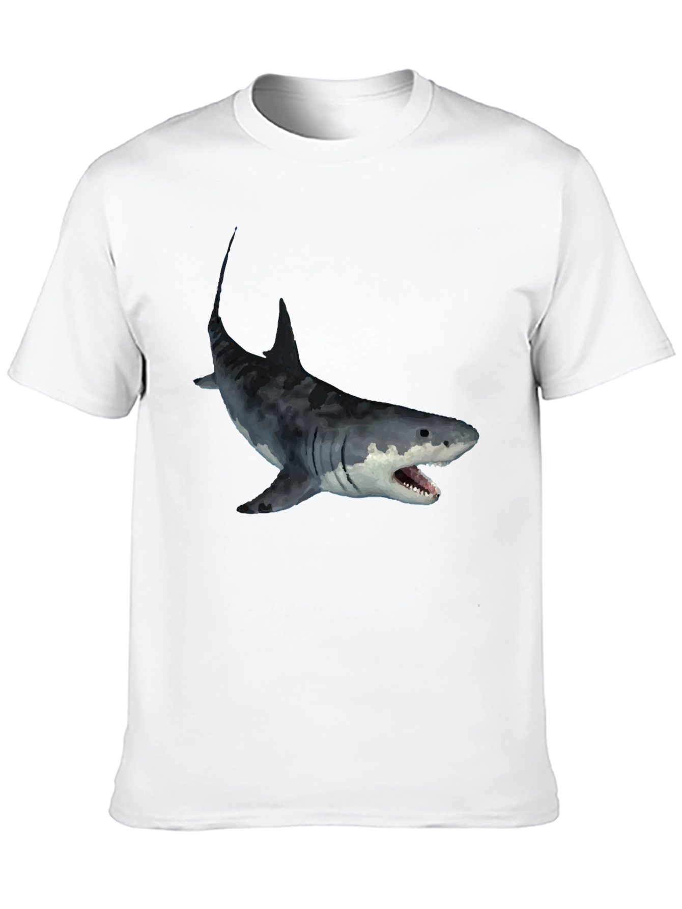 Mens Black Shark Graphic T-Shirt