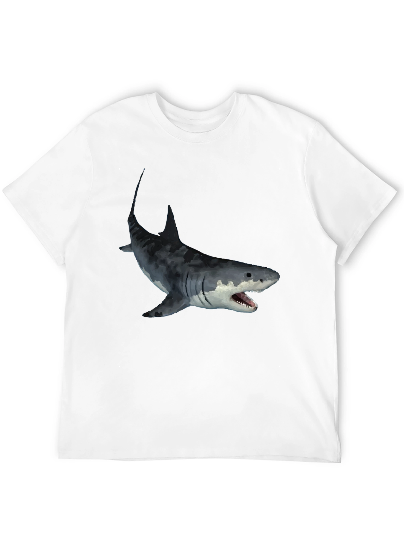 Mens Black Shark Graphic T-Shirt