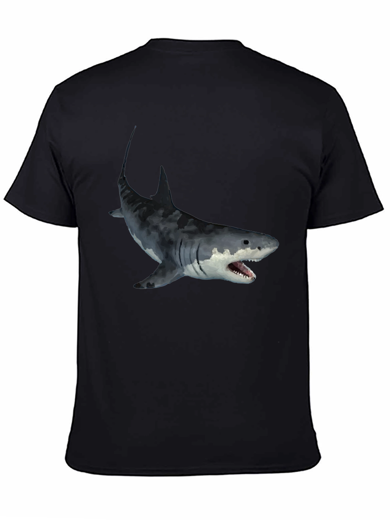 Mens Black Shark Graphic T-Shirt