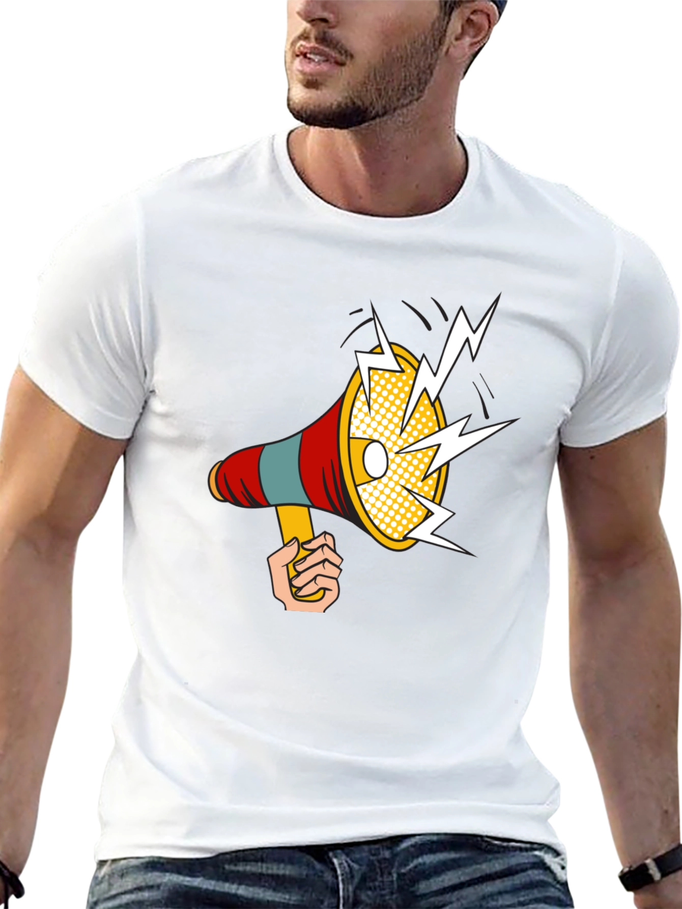 Loud Graphic Tee - Megaphone Design