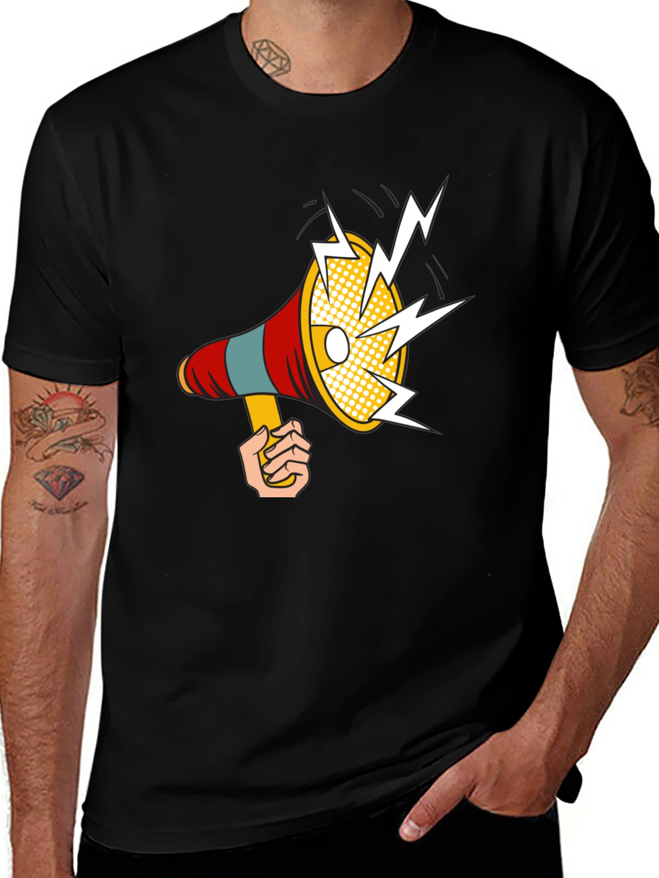 Loud Graphic Tee - Megaphone Design