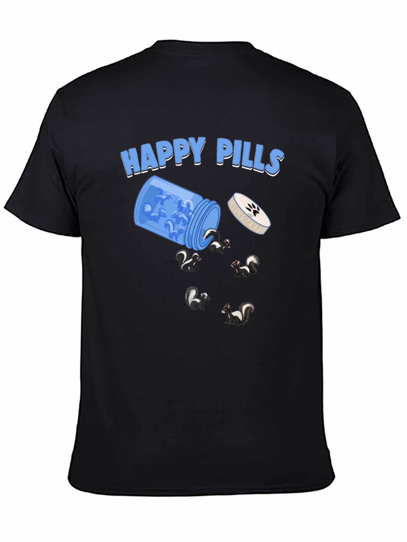 Happy Pills Skunk Graphic T-Shirt