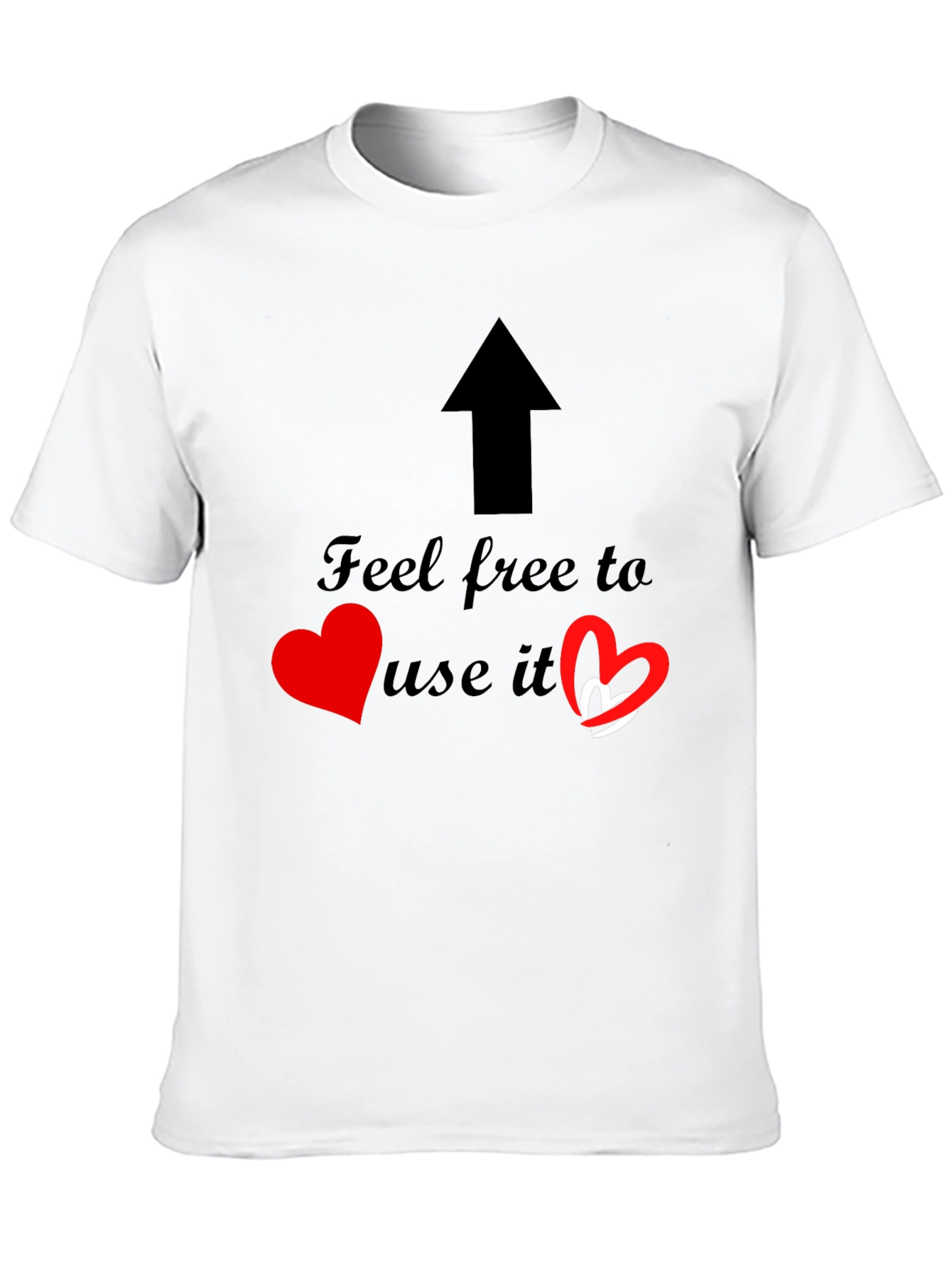 Feel Free Arrow & Hearts Graphic Tee