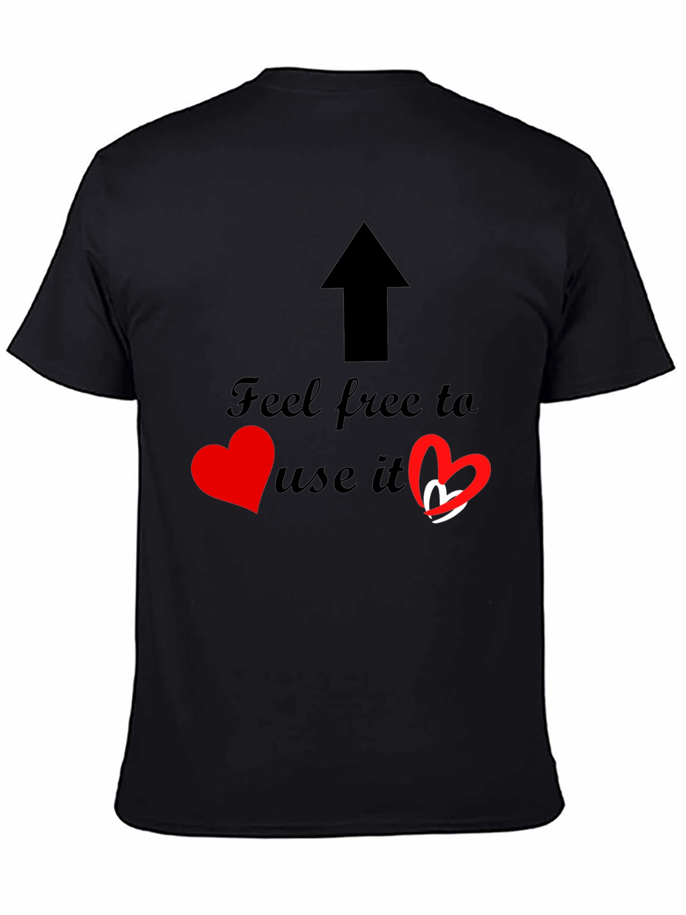 Feel Free Arrow & Hearts Graphic Tee