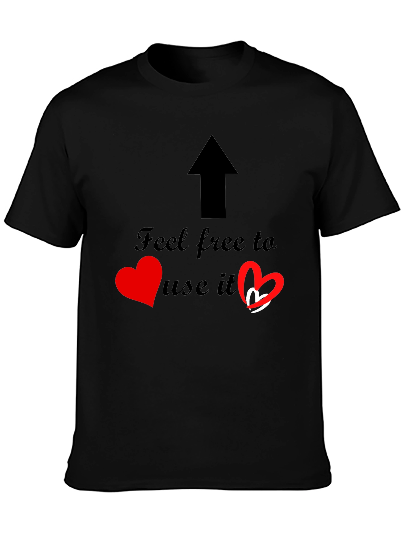 Feel Free Arrow & Hearts Graphic Tee