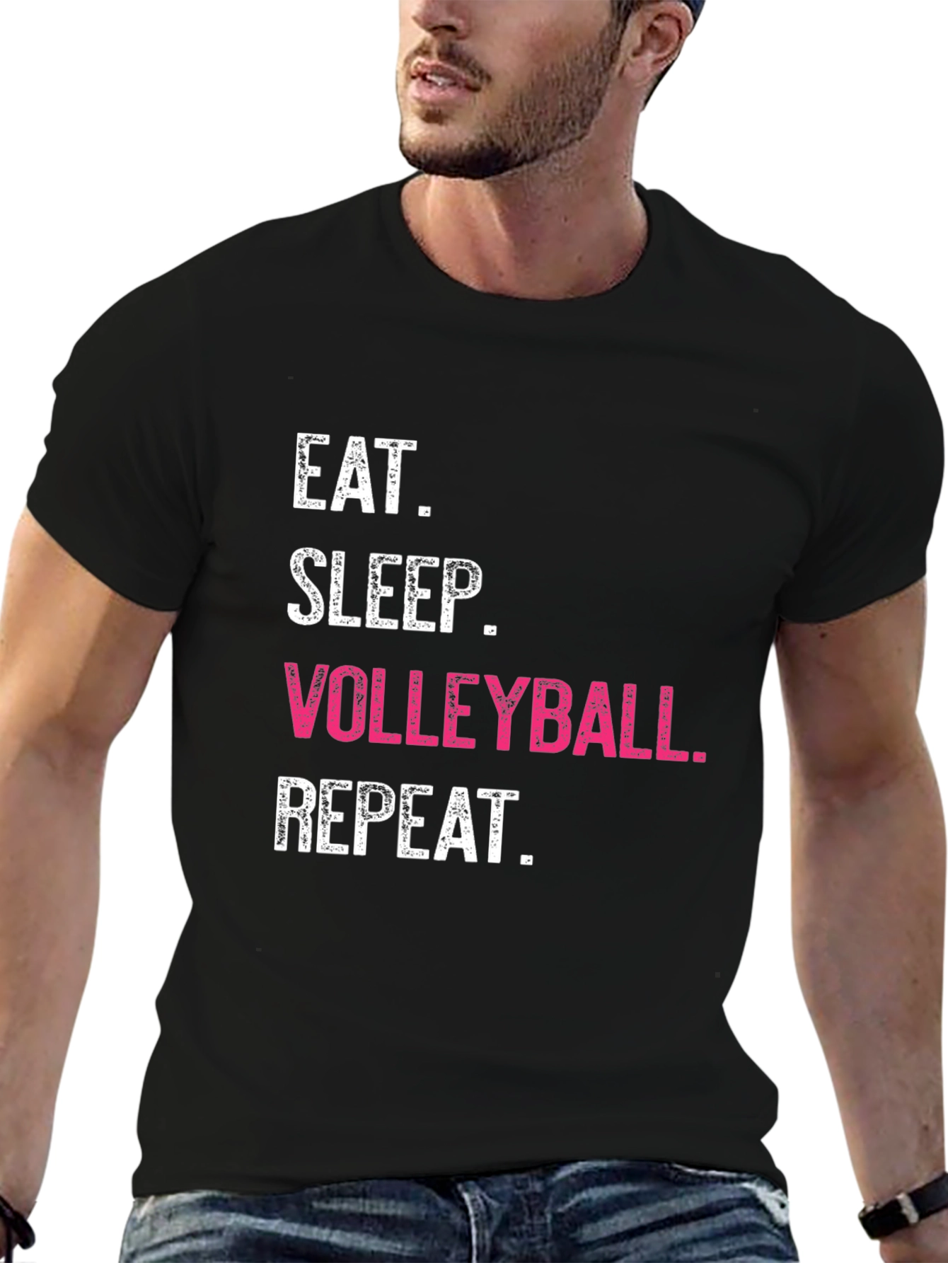 Eat Sleep Volleyball Repeat Black T-Shirt
