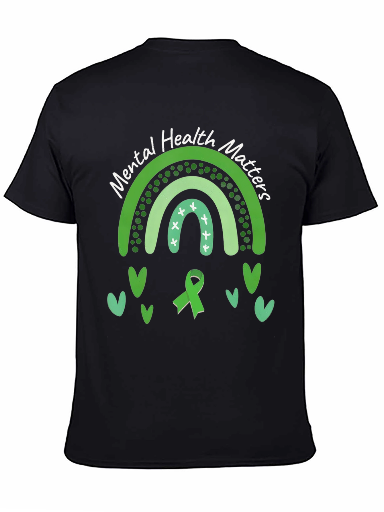 Mental Health Matters Green Rainbow T-Shirt