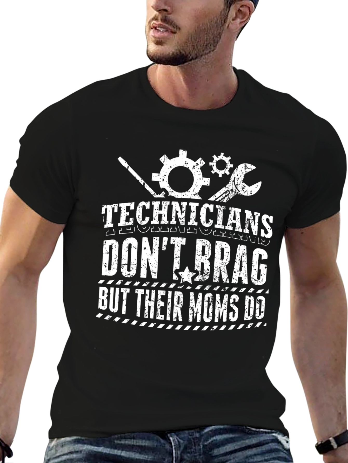 Technicians Dont Brag T-Shirt - Mechanics Mom Gift