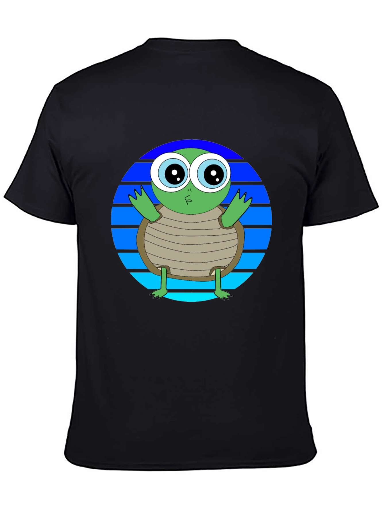 Cartoon Turtle Graphic Tee - Soft Cotton Blend