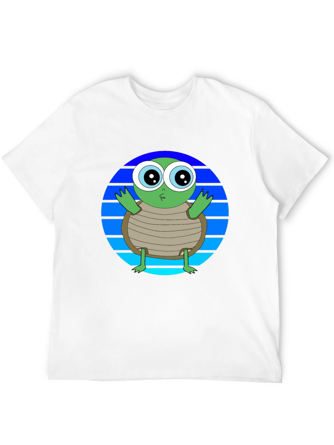 Cartoon Turtle Graphic Tee - Soft Cotton Blend