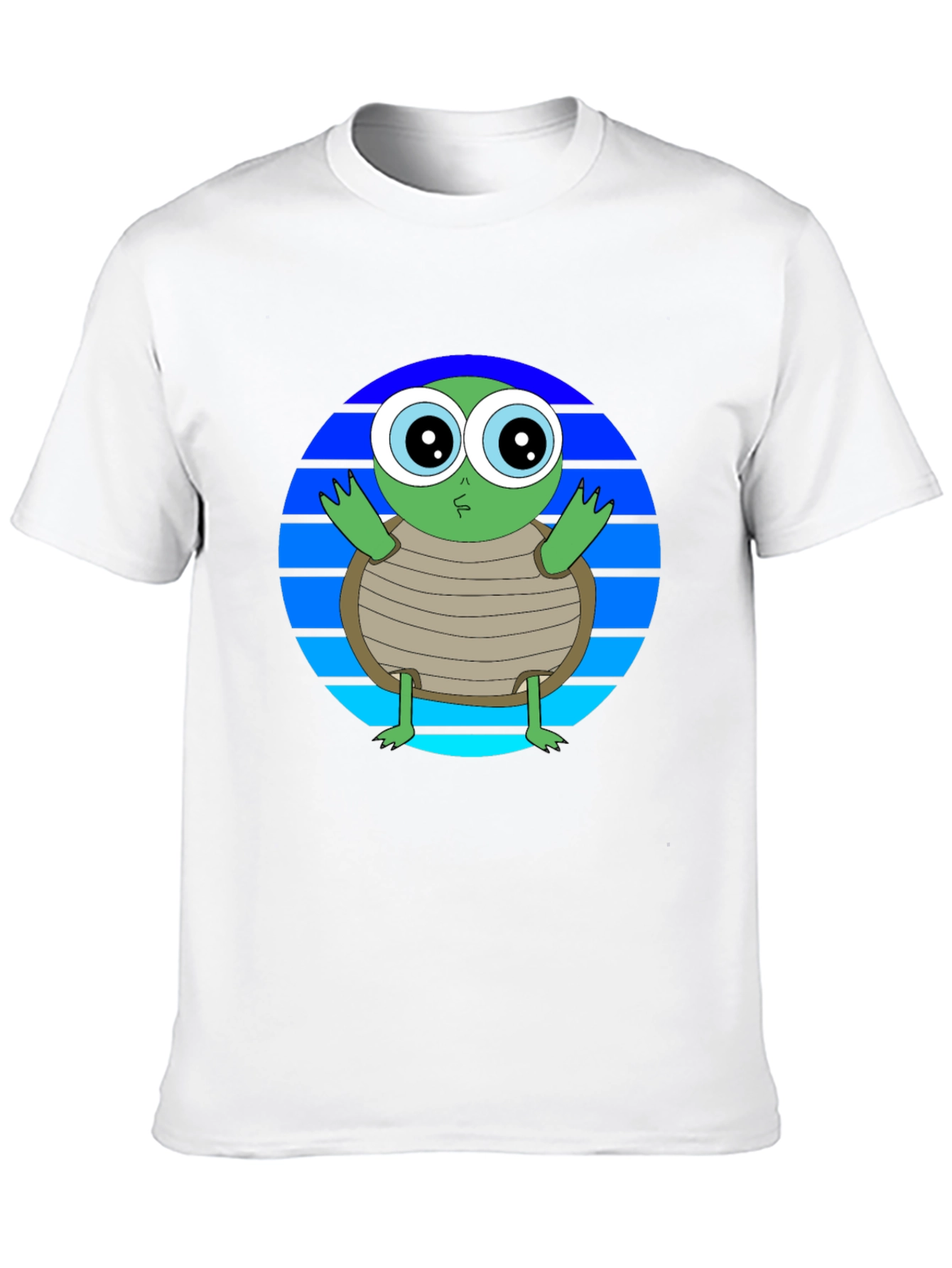 Cartoon Turtle Graphic Tee - Soft Cotton Blend
