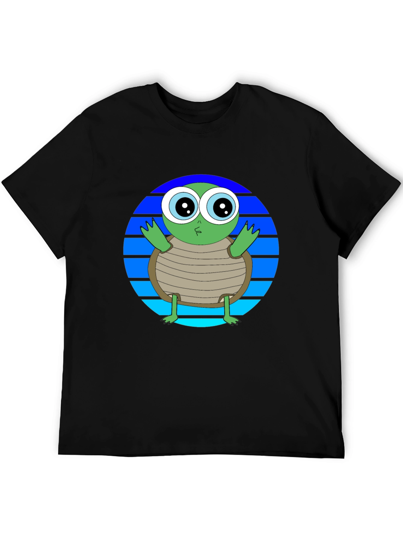 Cartoon Turtle Graphic Tee - Soft Cotton Blend