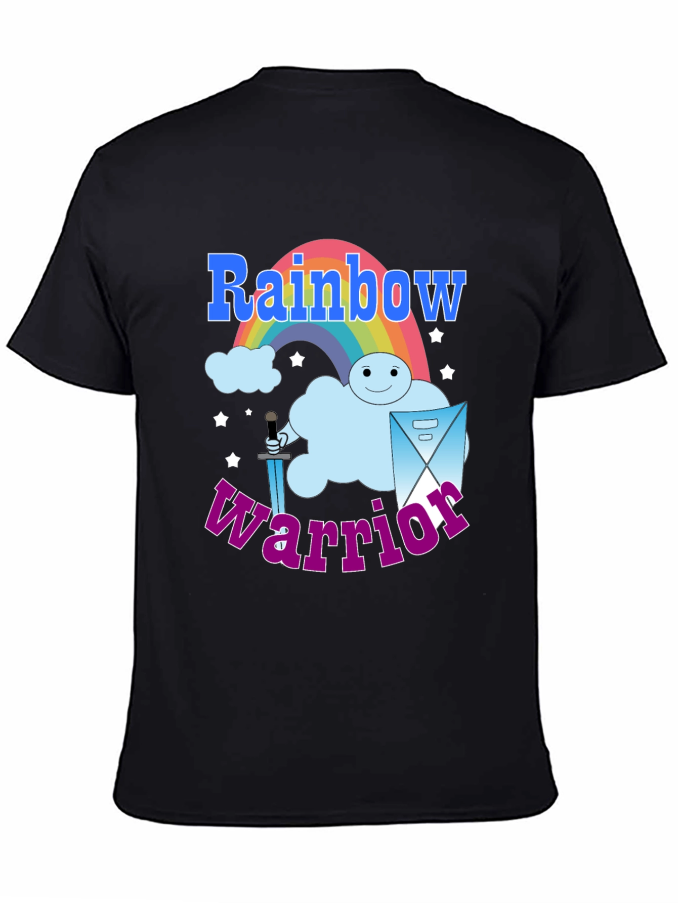 Rainbow Warrior Graphic Tee - Mens Black T-Shirt