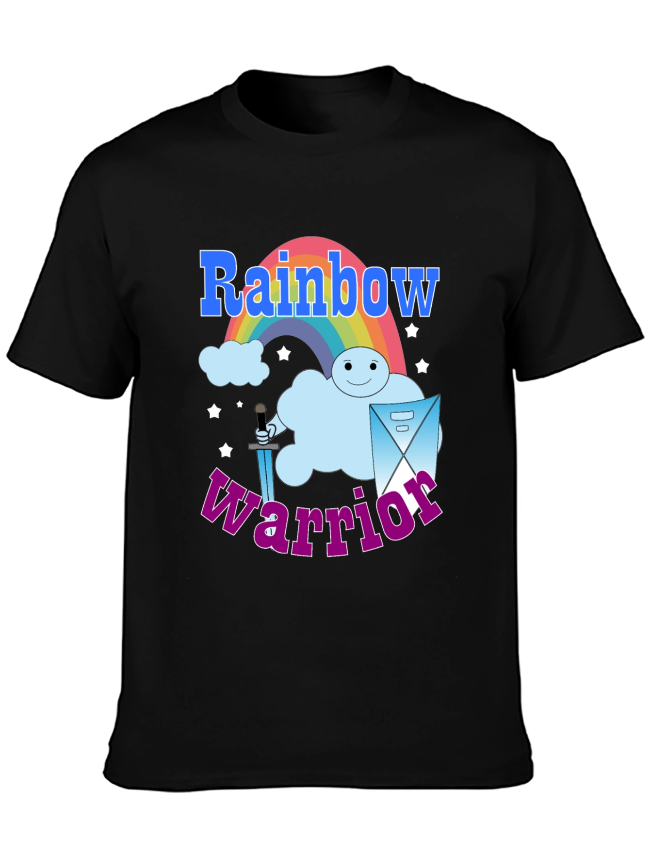 Rainbow Warrior Graphic Tee - Mens Black T-Shirt