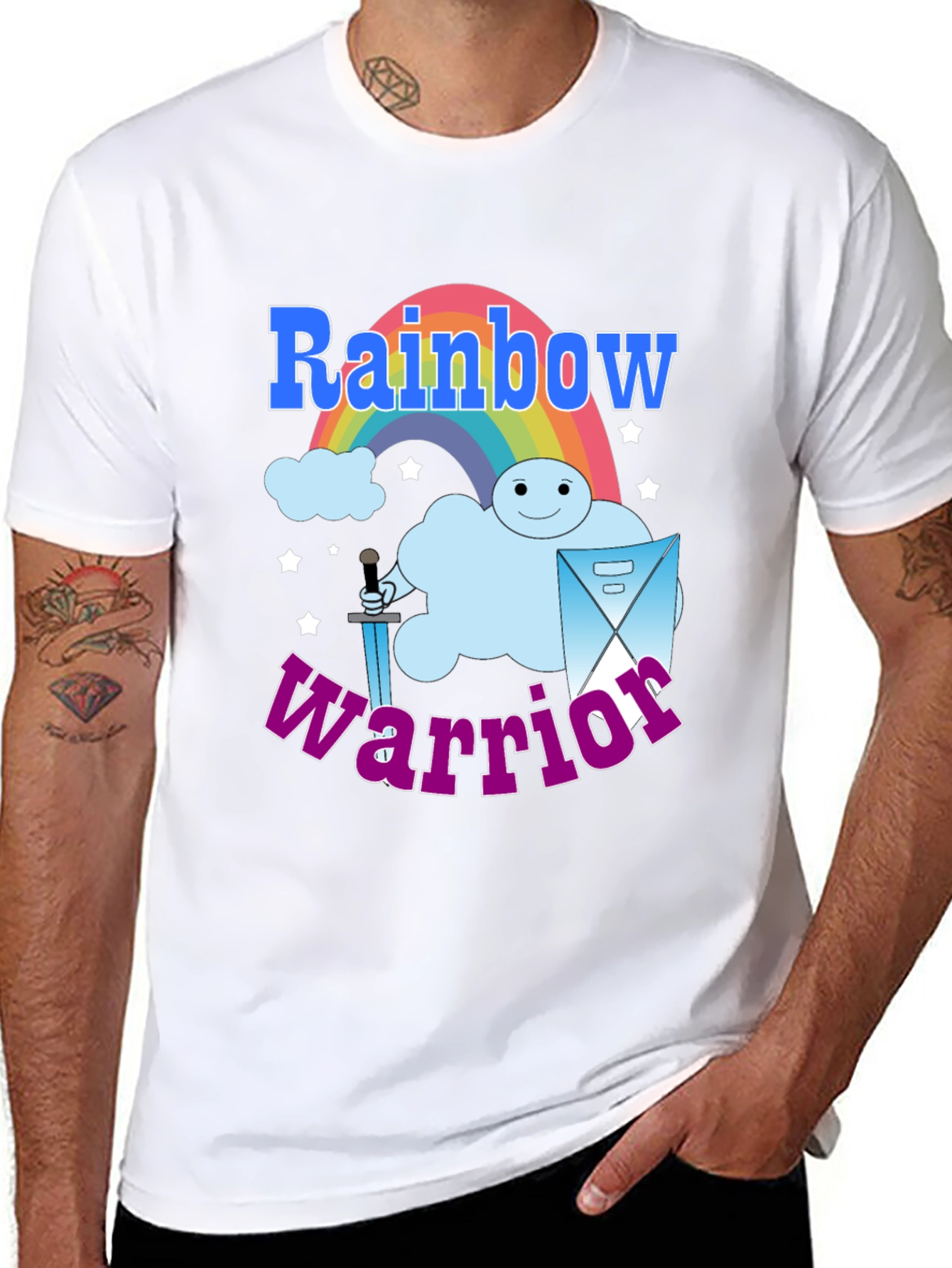 Rainbow Warrior Graphic Tee - Mens Black T-Shirt