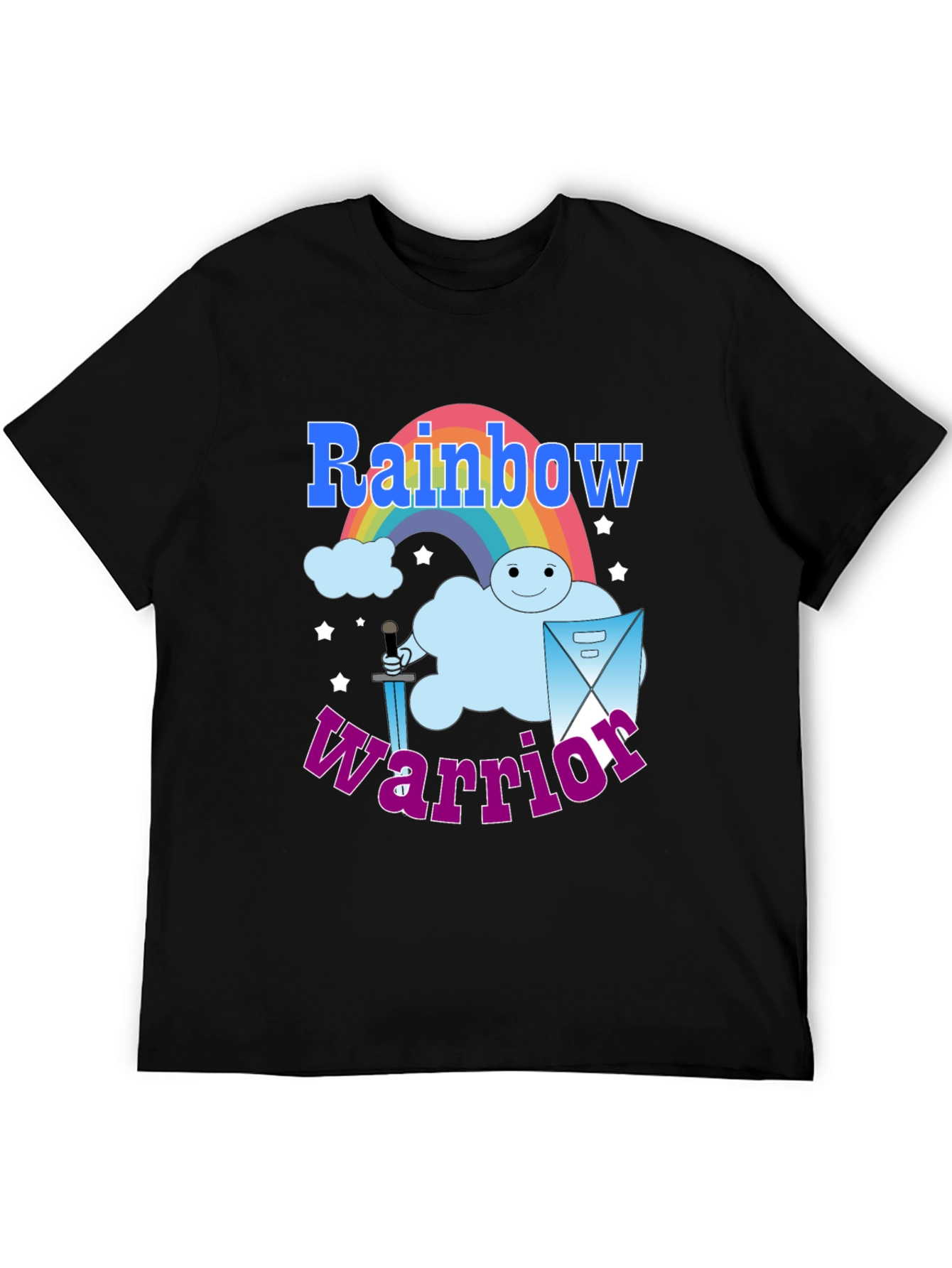 Rainbow Warrior Graphic Tee - Mens Black T-Shirt