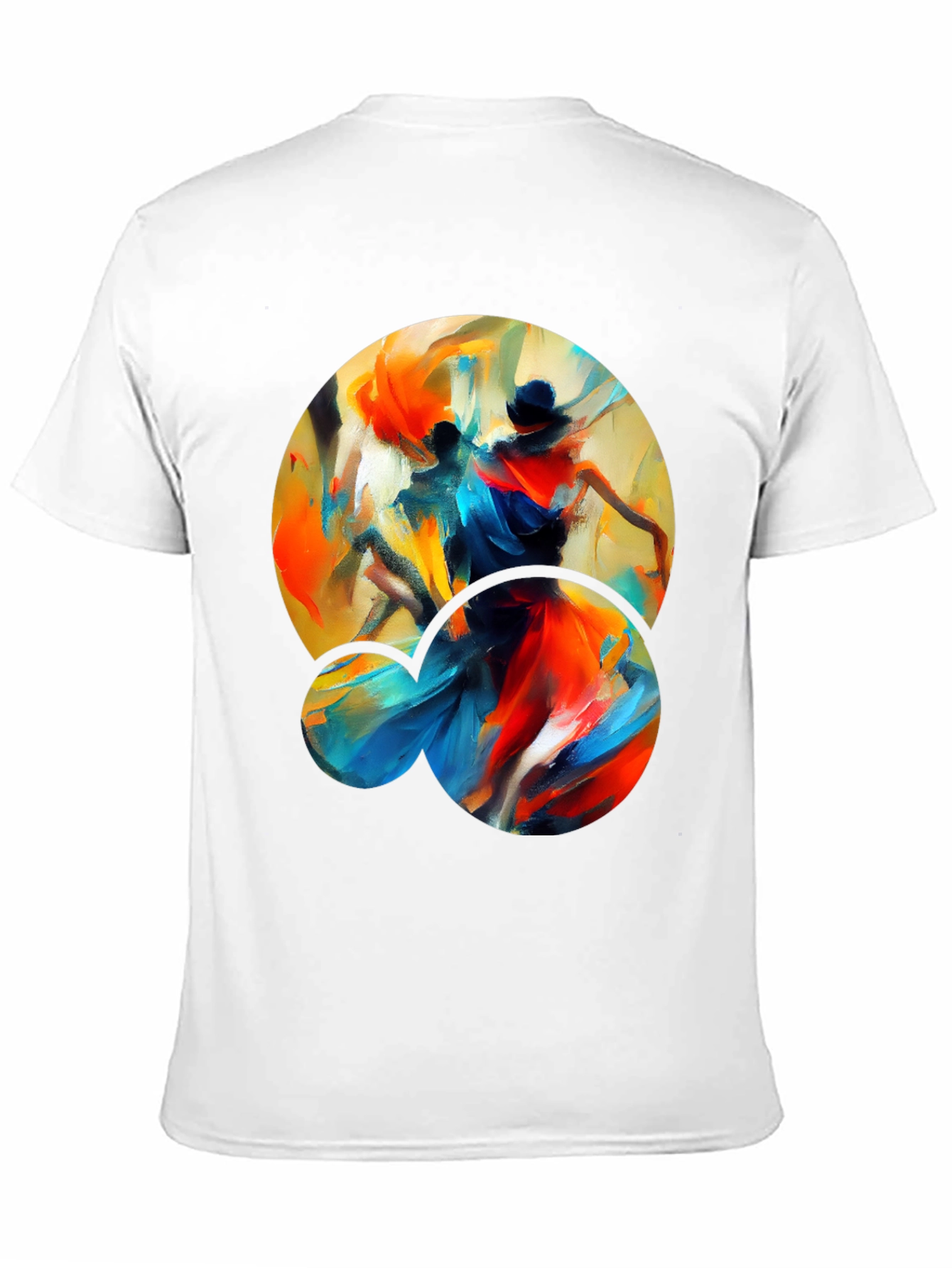 Abstract Dance Graphic Tee - Stylish Black T-Shirt